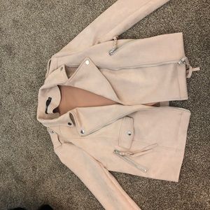 Misguided jacket in creamish peach color